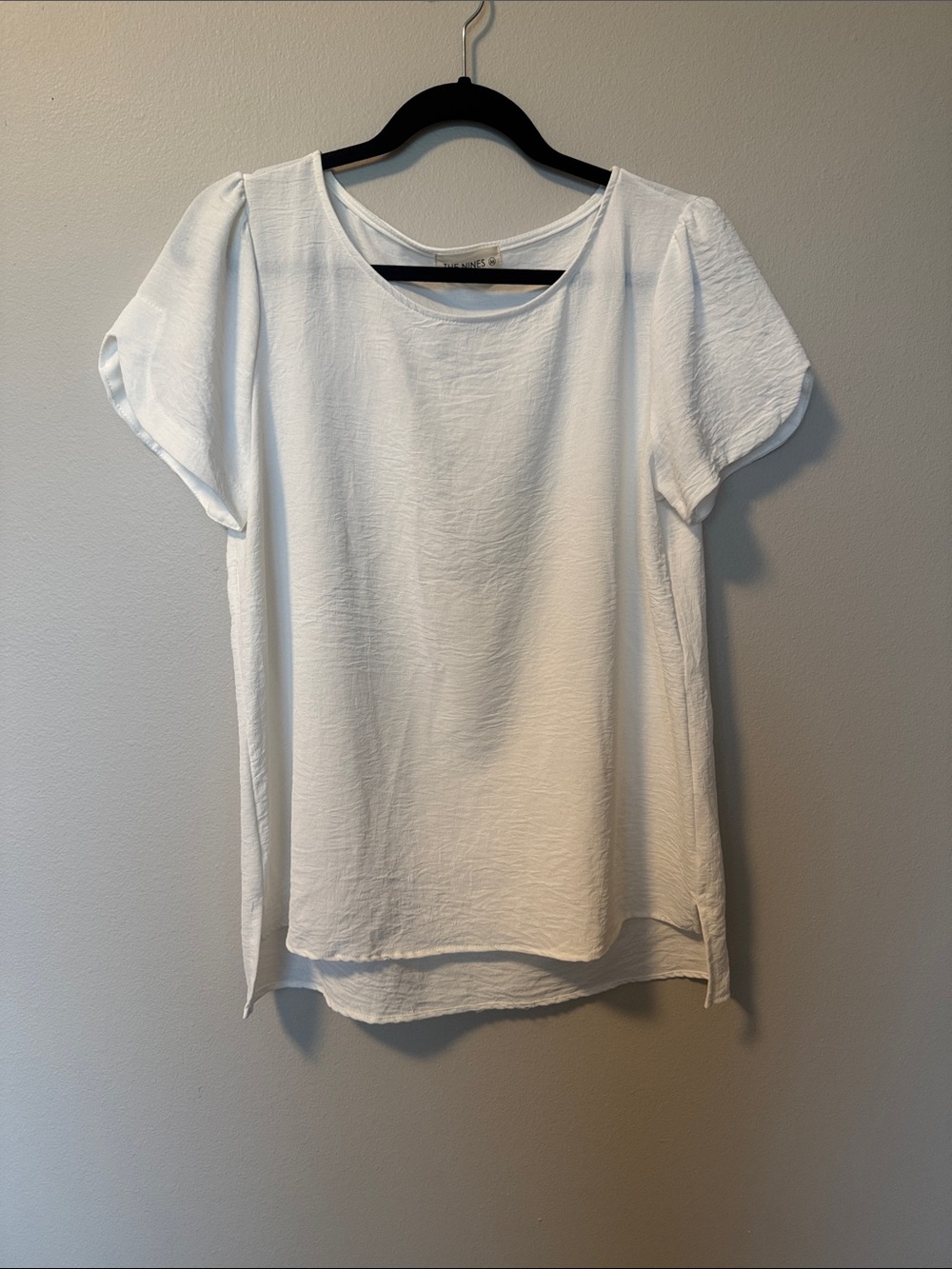 The Nines White Short Sleeve Blouse